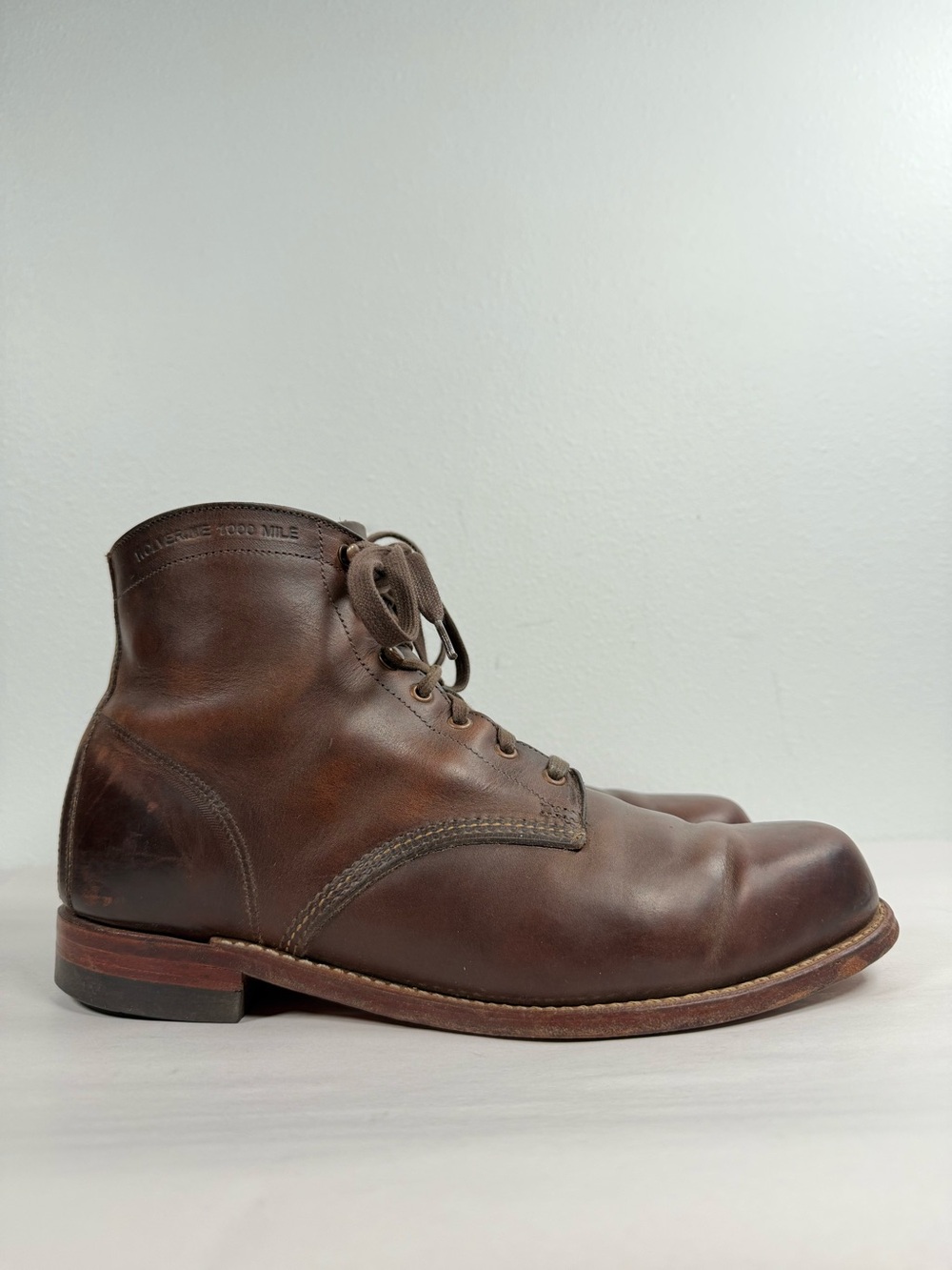 Wolverine Men’s 1000 Mile Boots Original Size 10 EEE Plain Toe Brown 775156
